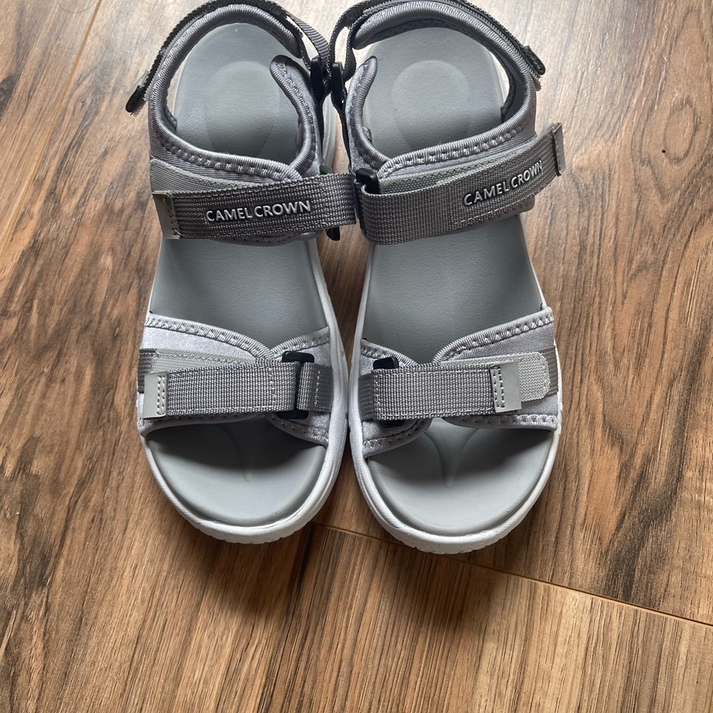 Women's Gray Sandals- size 7 Brand New